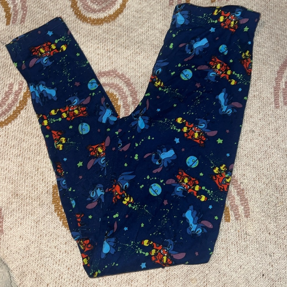 Disney size S space stitch leggings blue